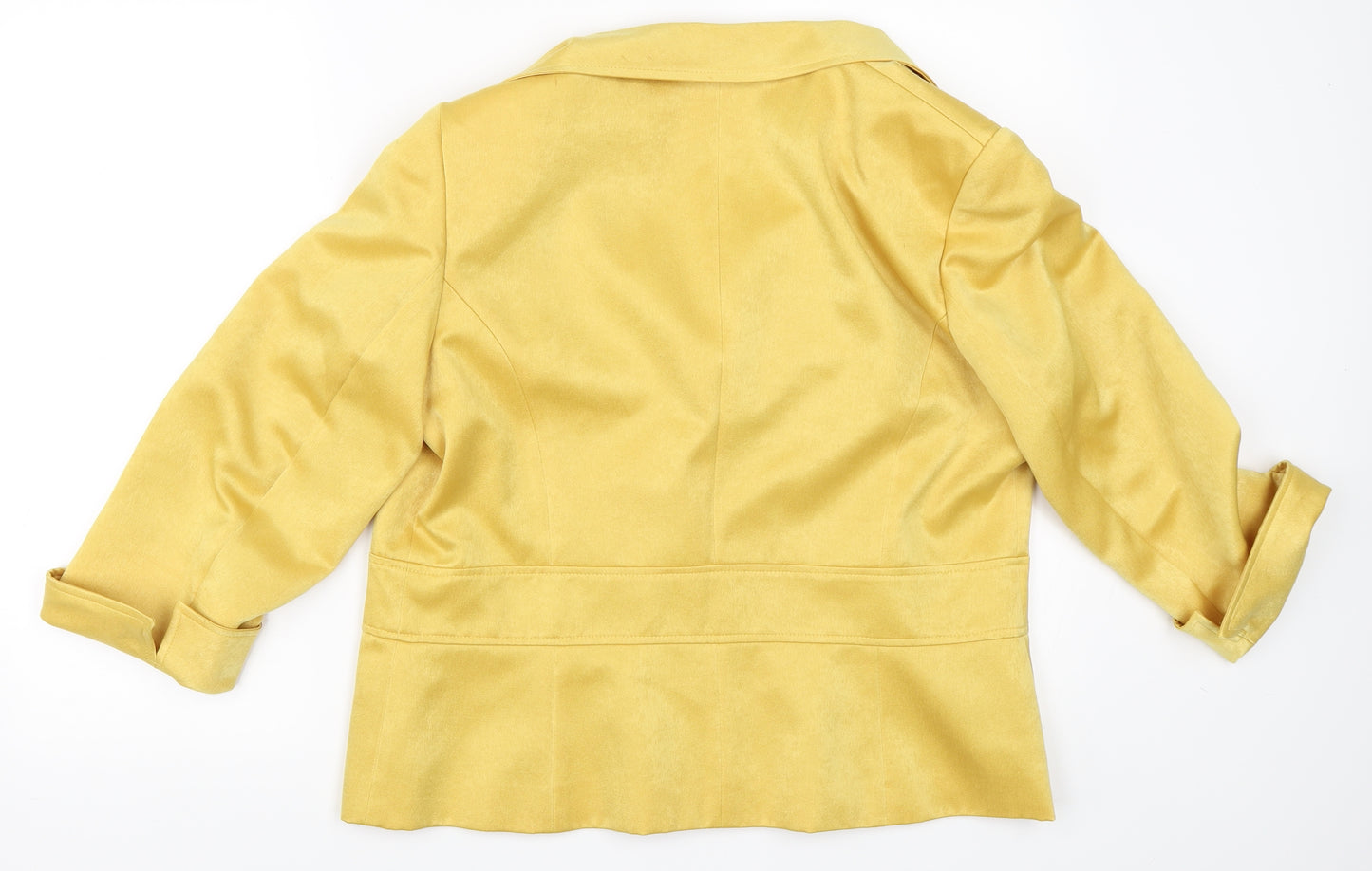 Roman Originals Womens Yellow   Jacket Blazer Size 16
