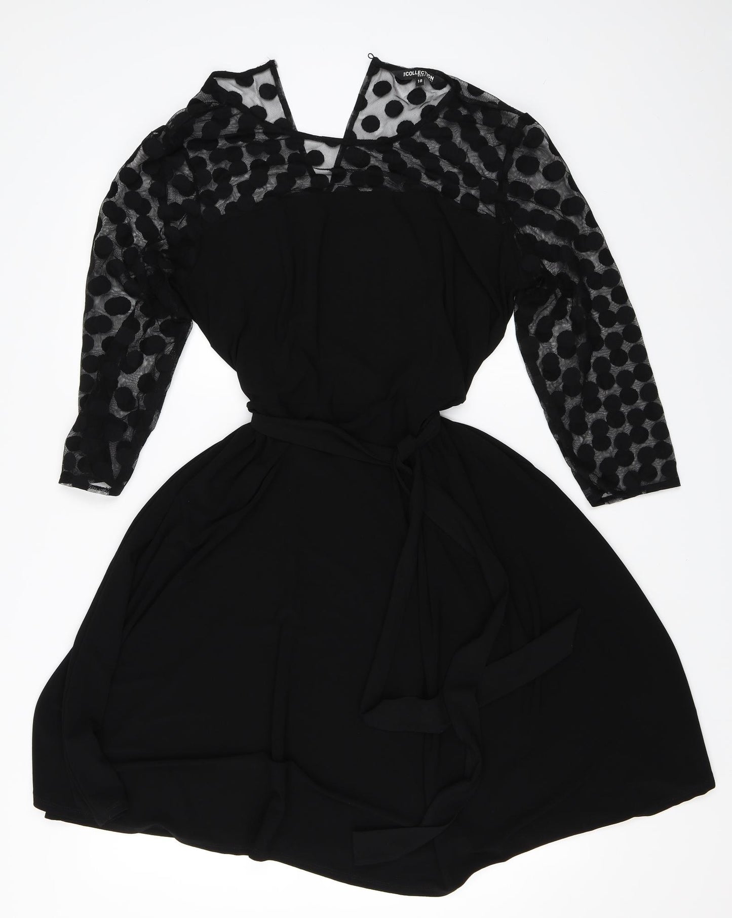 Debenhams Womens Black   Skater Dress  Size 18