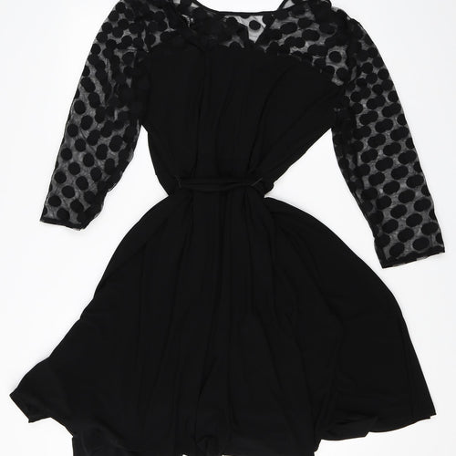 Debenhams Womens Black   Skater Dress  Size 18