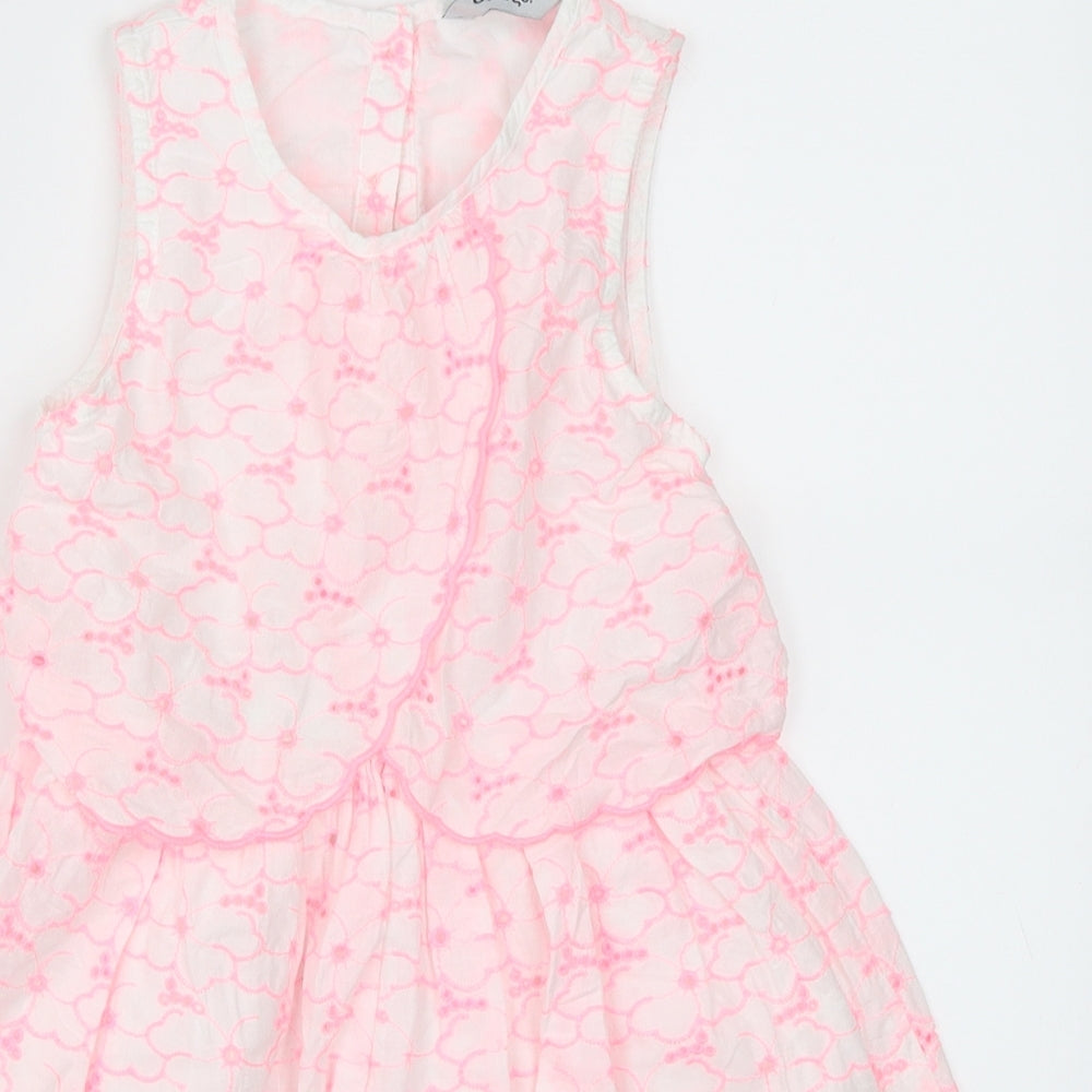 George Girls Pink   Skater Dress  Size 5-6 Years