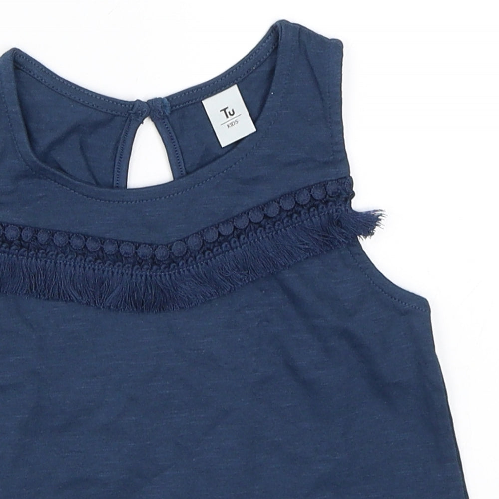 TU Girls Blue   Basic Tank Size 4 Years