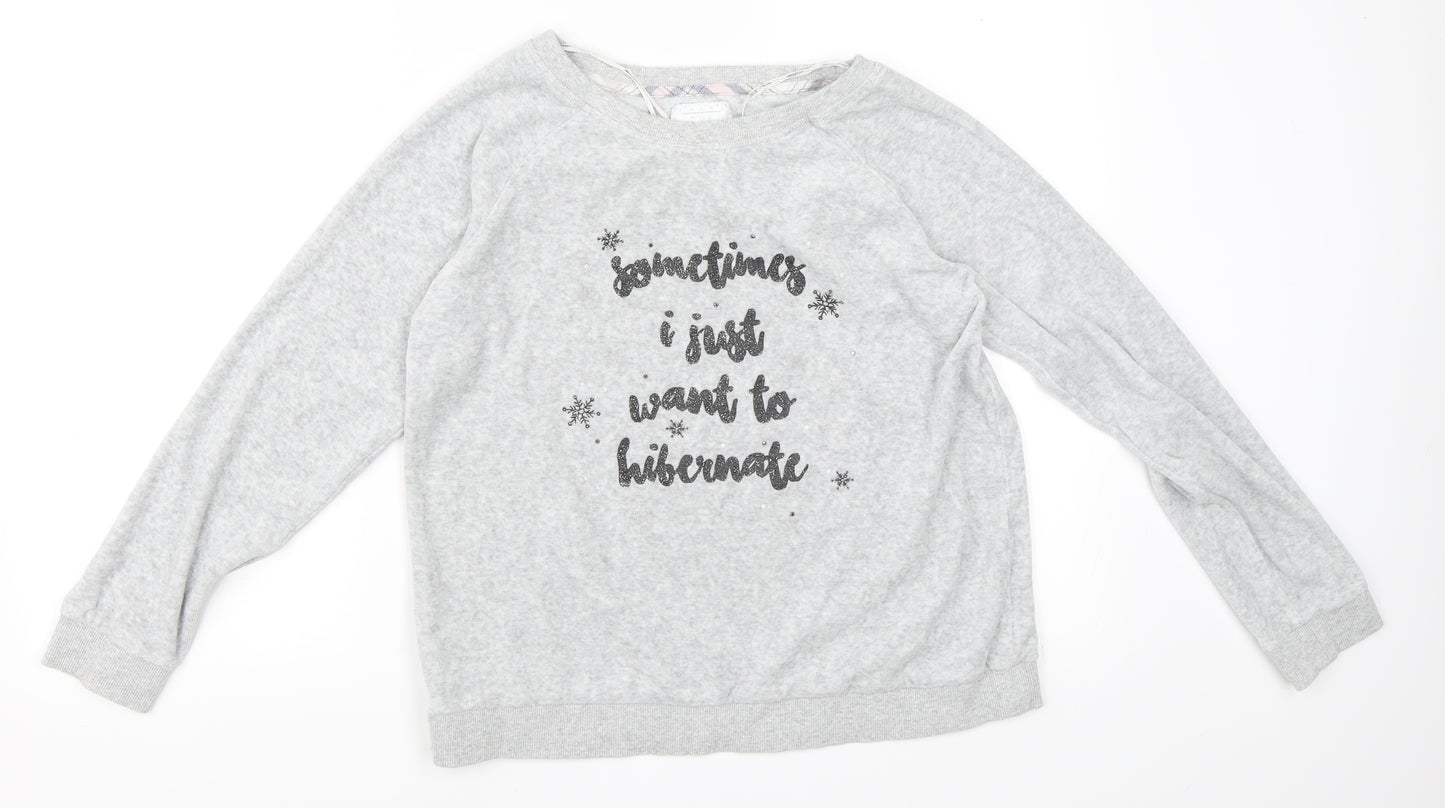 Matalan Womens Grey   Pullover Sweatshirt Size S  - Lounge wear