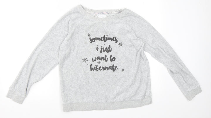Matalan Womens Grey   Pullover Sweatshirt Size S  - Lounge wear