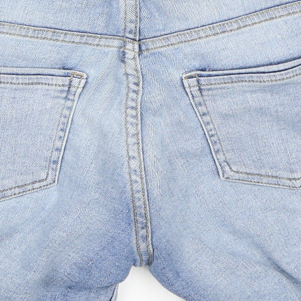 F&F Womens Blue  Denim Cut-Off Shorts Size 8