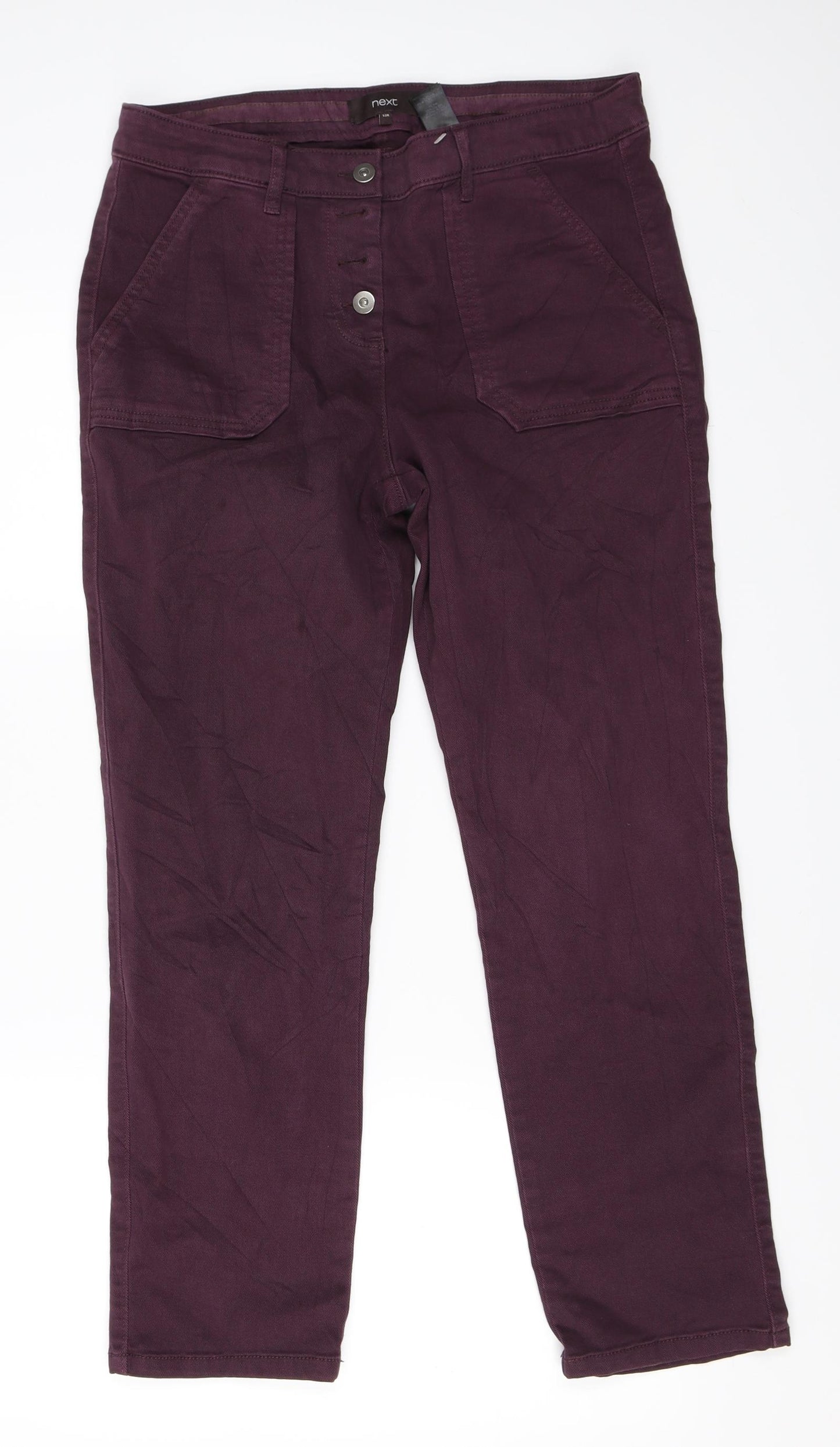 NEXT Womens Purple  Denim Straight Jeans Size 12 L26 in