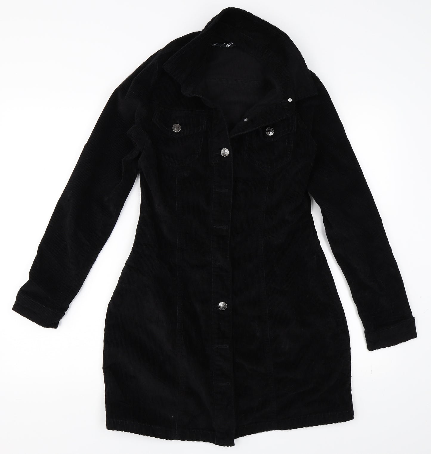 Primark Womens Black  Corduroy Shift  Size 12