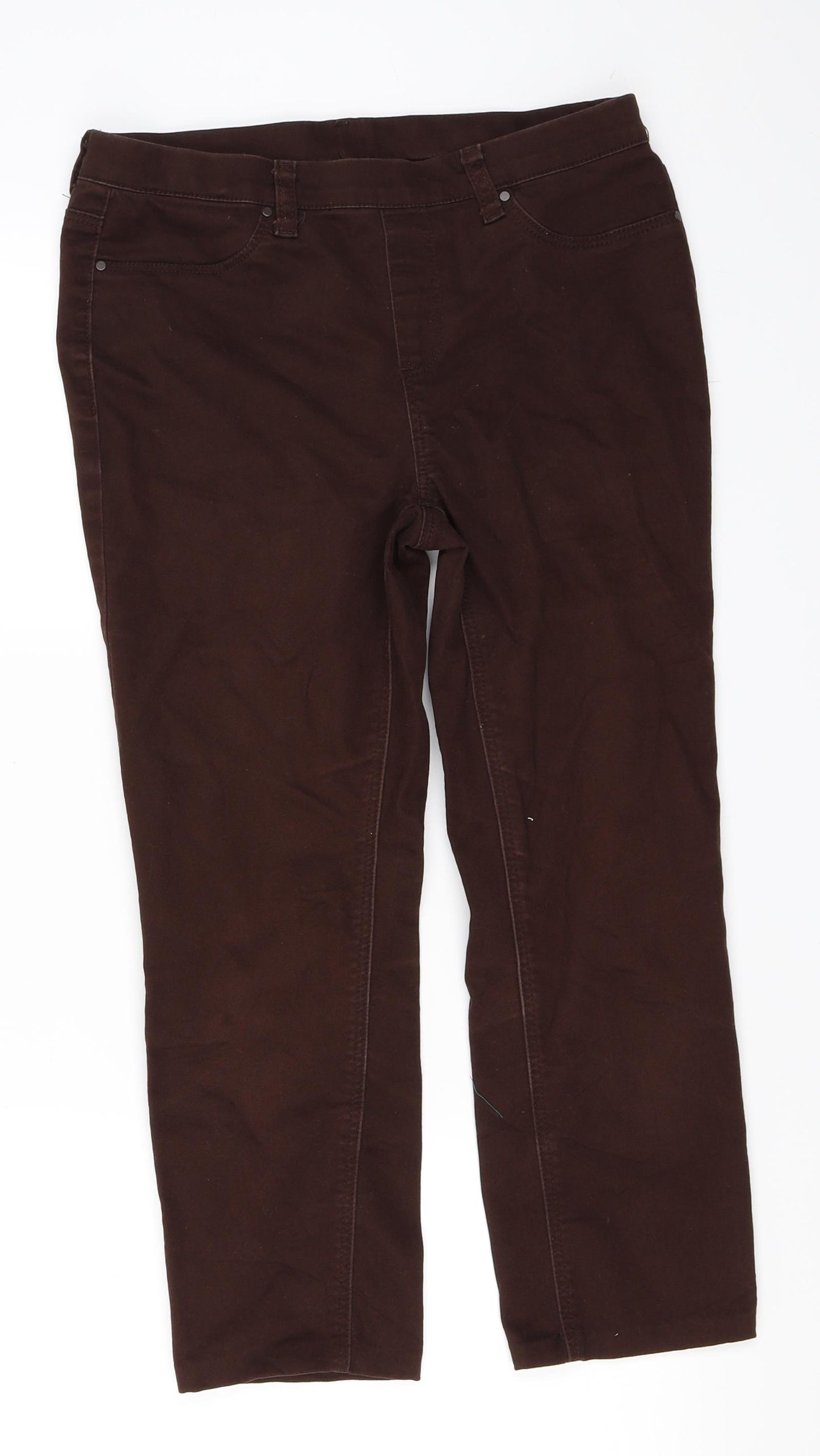BHS Womens Brown   Cropped Jeans Size 10 L22 in
