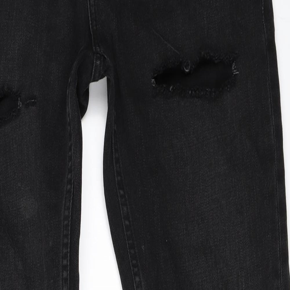 Topman Mens Black  Denim Skinny Jeans Size 34 in L33 in