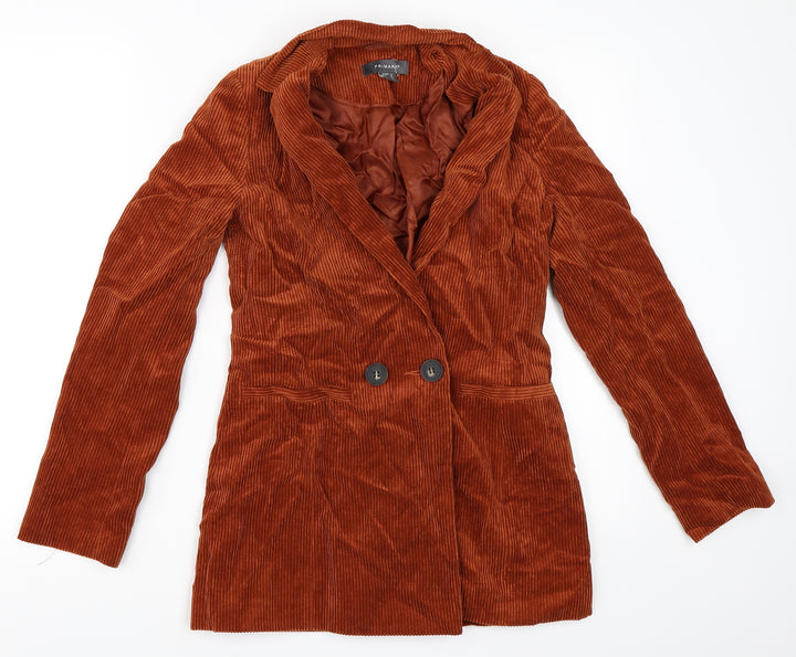 Primark Womens Orange Corduroy Jacket Size 4