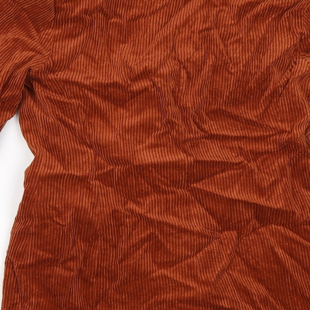 Primark Womens Orange  Corduroy Jacket  Size 4