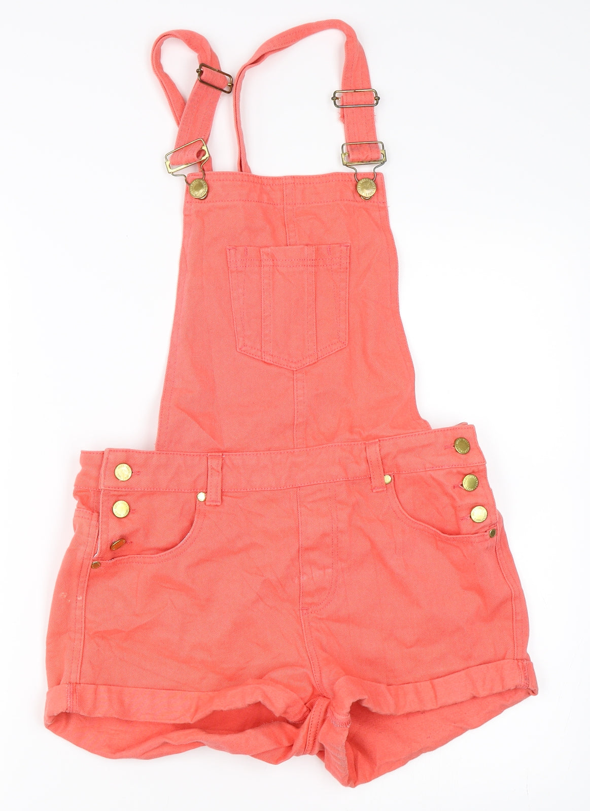 Miss Selfridge Womens Pink  Denim Dungaree One-Piece Size 12