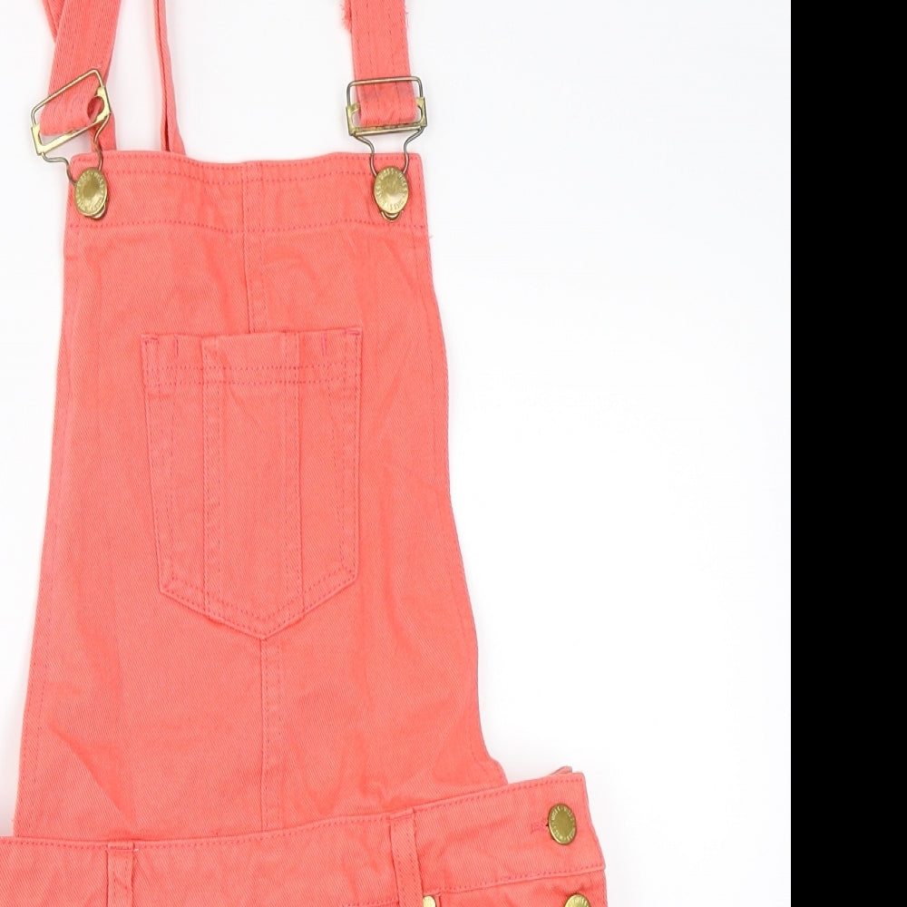 Miss Selfridge Womens Pink  Denim Dungaree One-Piece Size 12