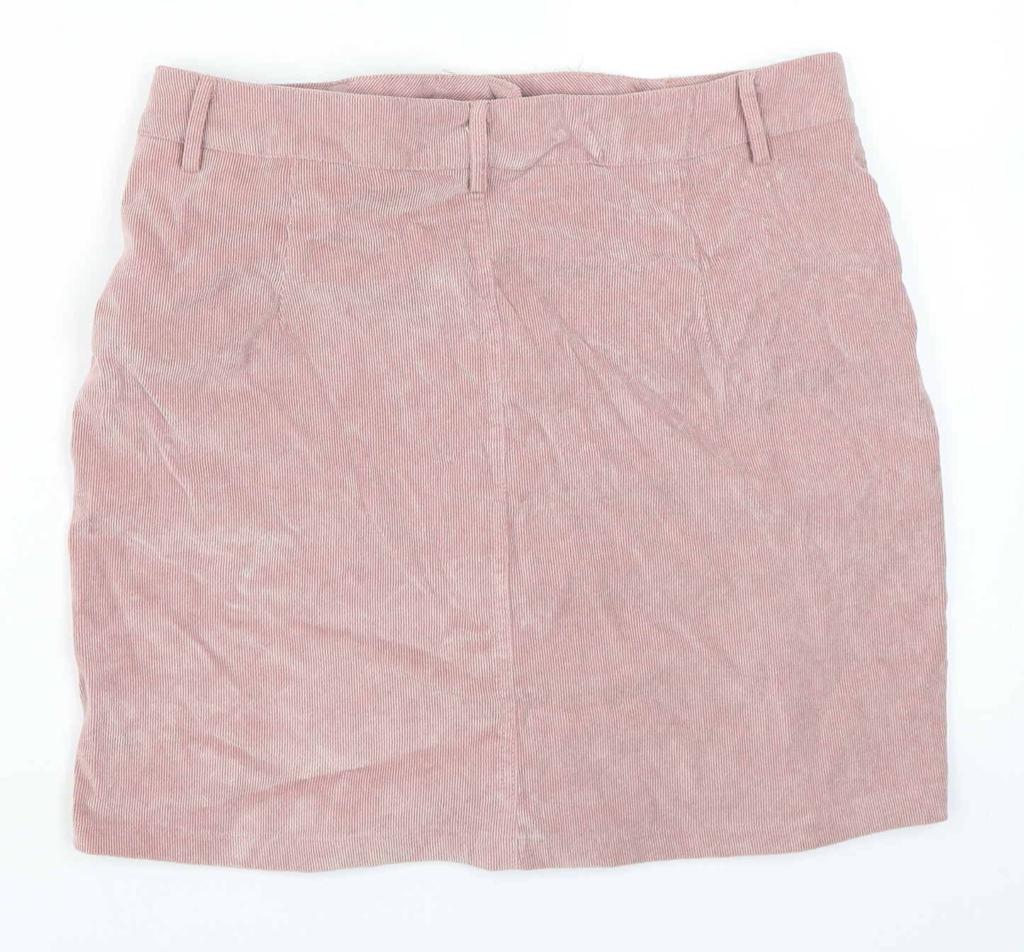 Boohoo Womens Pink  Corduroy Mini Skirt Size 14