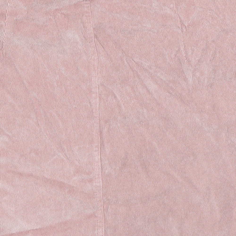 Boohoo Womens Pink  Corduroy Mini Skirt Size 14