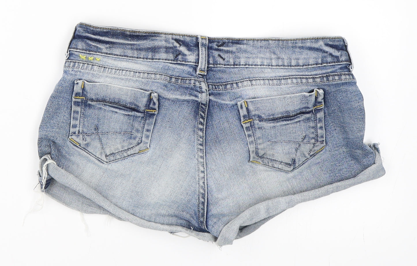 Topshop Womens Blue  Denim Hot Pants Shorts Size 10