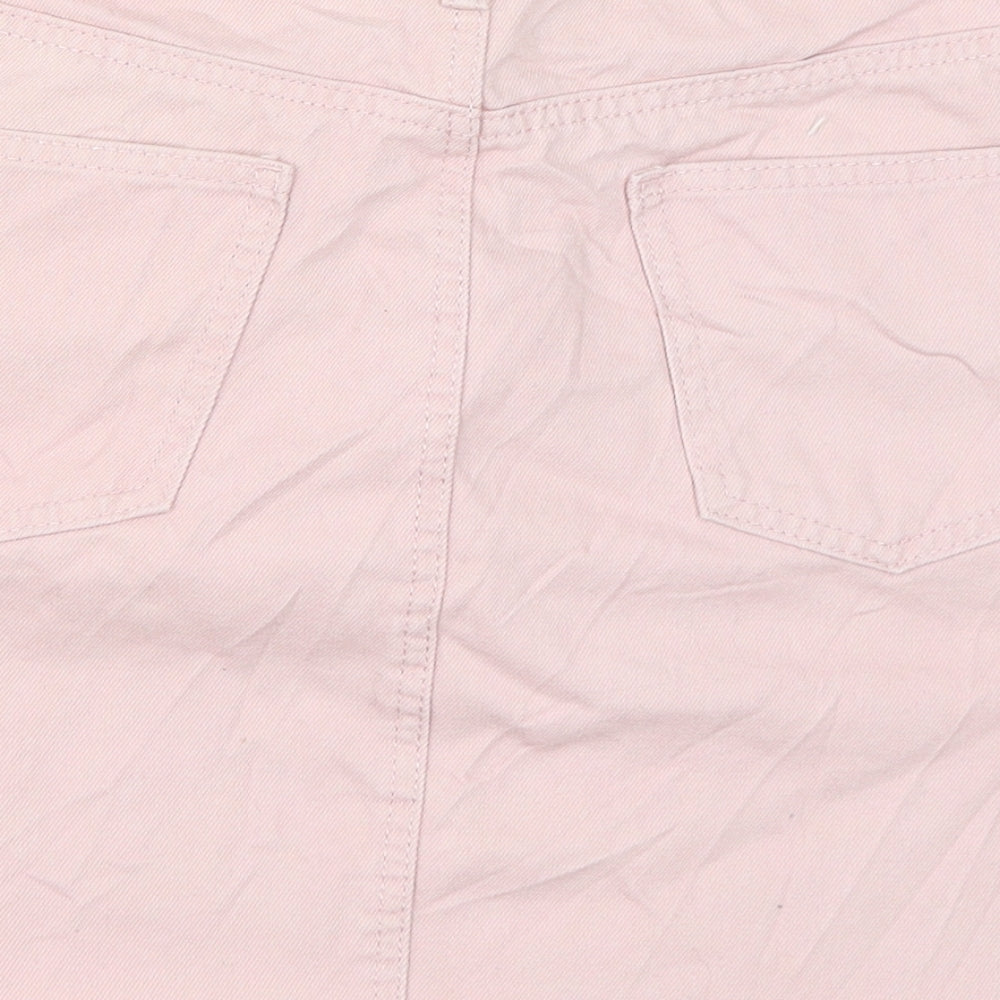 Primark Womens Pink  Denim Mini Skirt Size 8