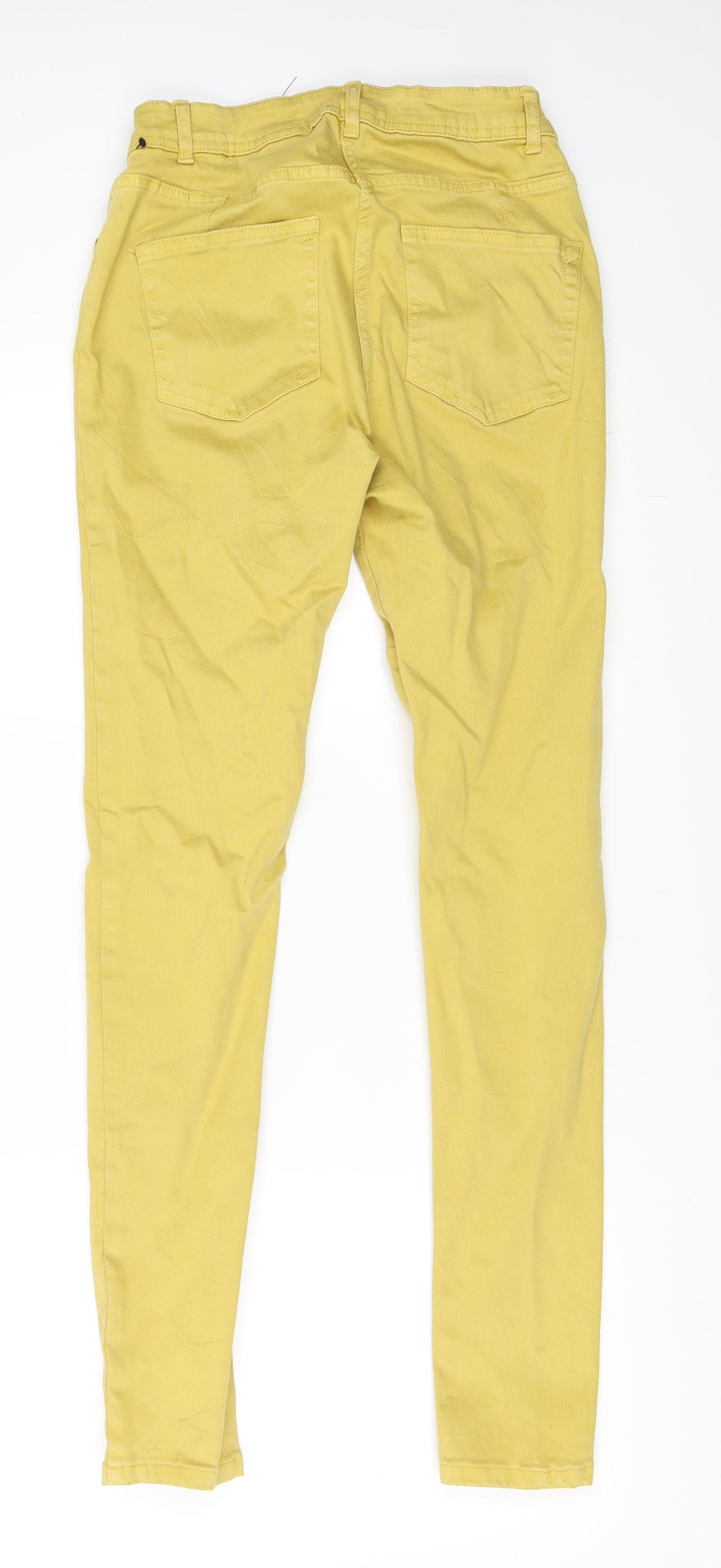 NEXT Womens Yellow  Denim Skinny Jeans Size 8 L29 in