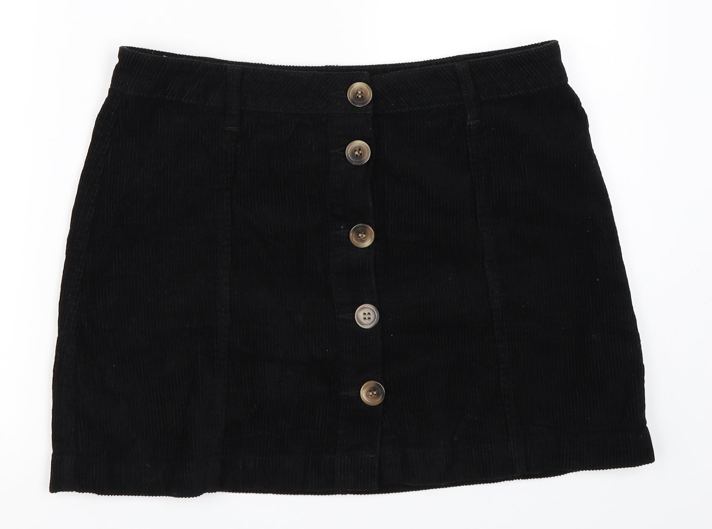 George Womens Black  Corduroy Mini Skirt Size 12