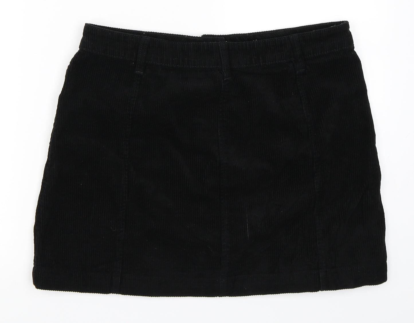 George Womens Black  Corduroy Mini Skirt Size 12