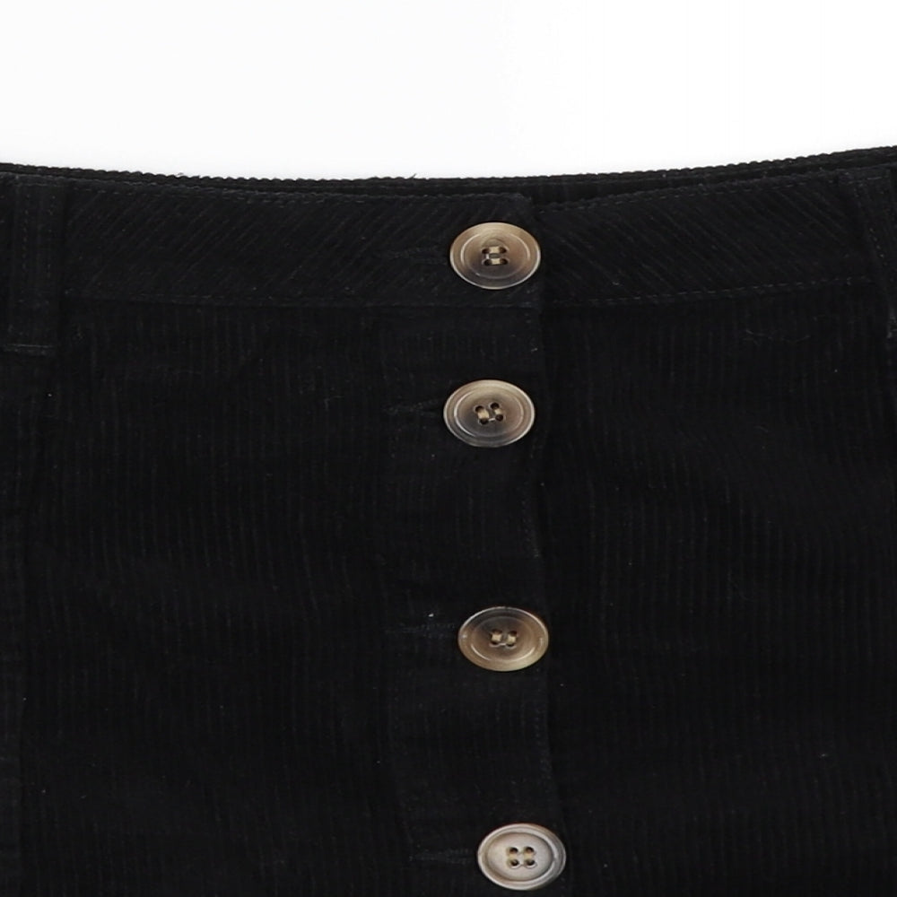 George Womens Black  Corduroy Mini Skirt Size 12