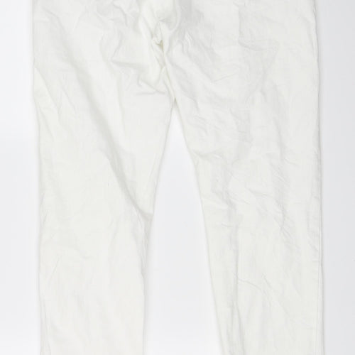 H&M Womens White  Denim Skinny Jeans Size 32 L30 in