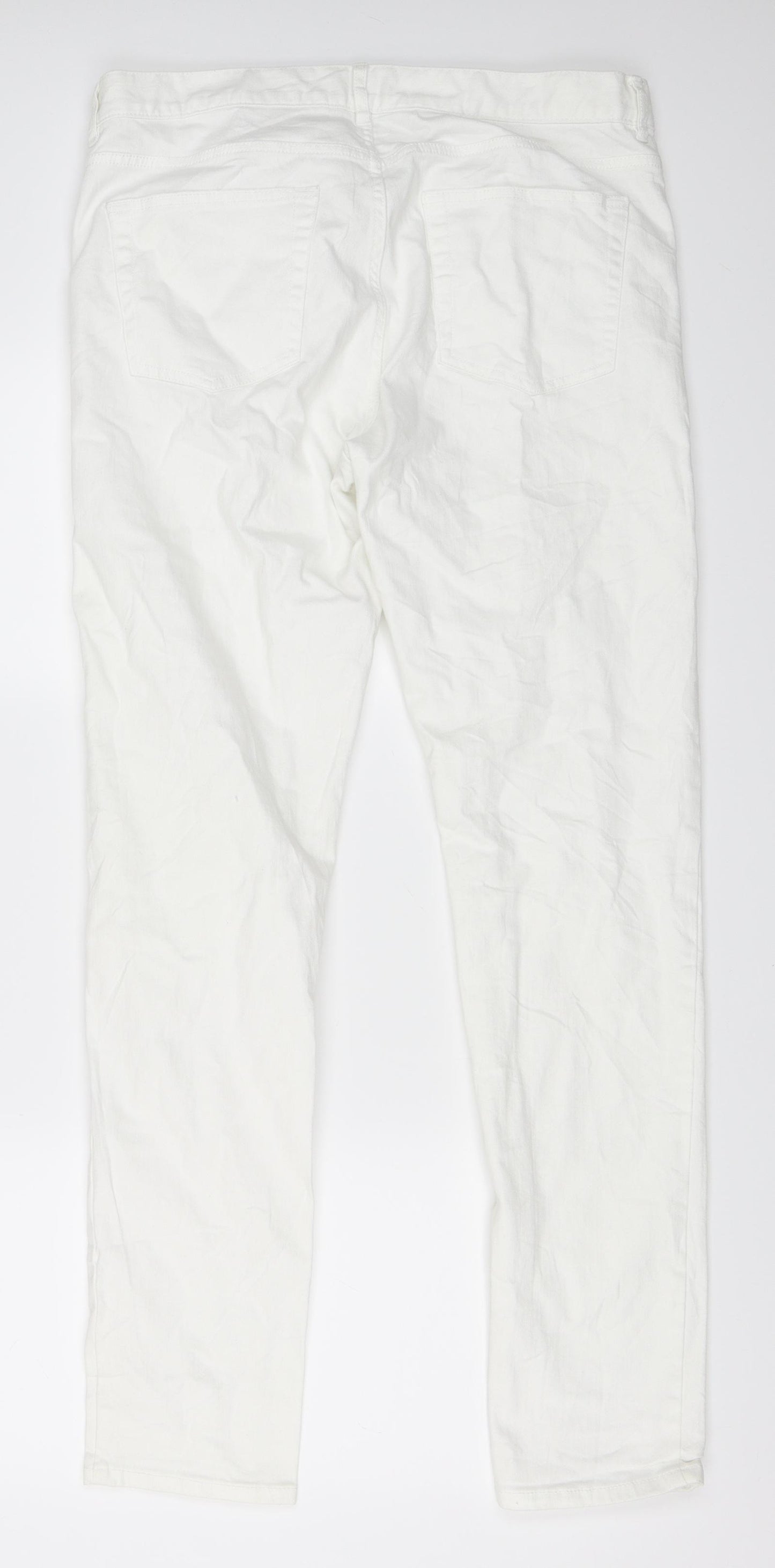 H&M Womens White  Denim Skinny Jeans Size 32 L30 in