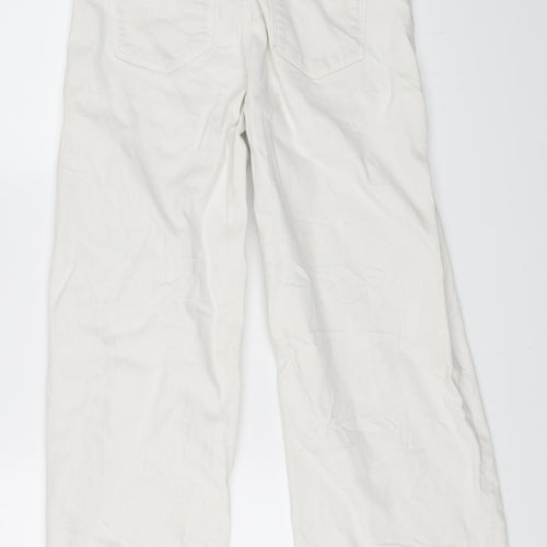 Zara Womens White  Denim Mom Jeans Size 36 L25 in