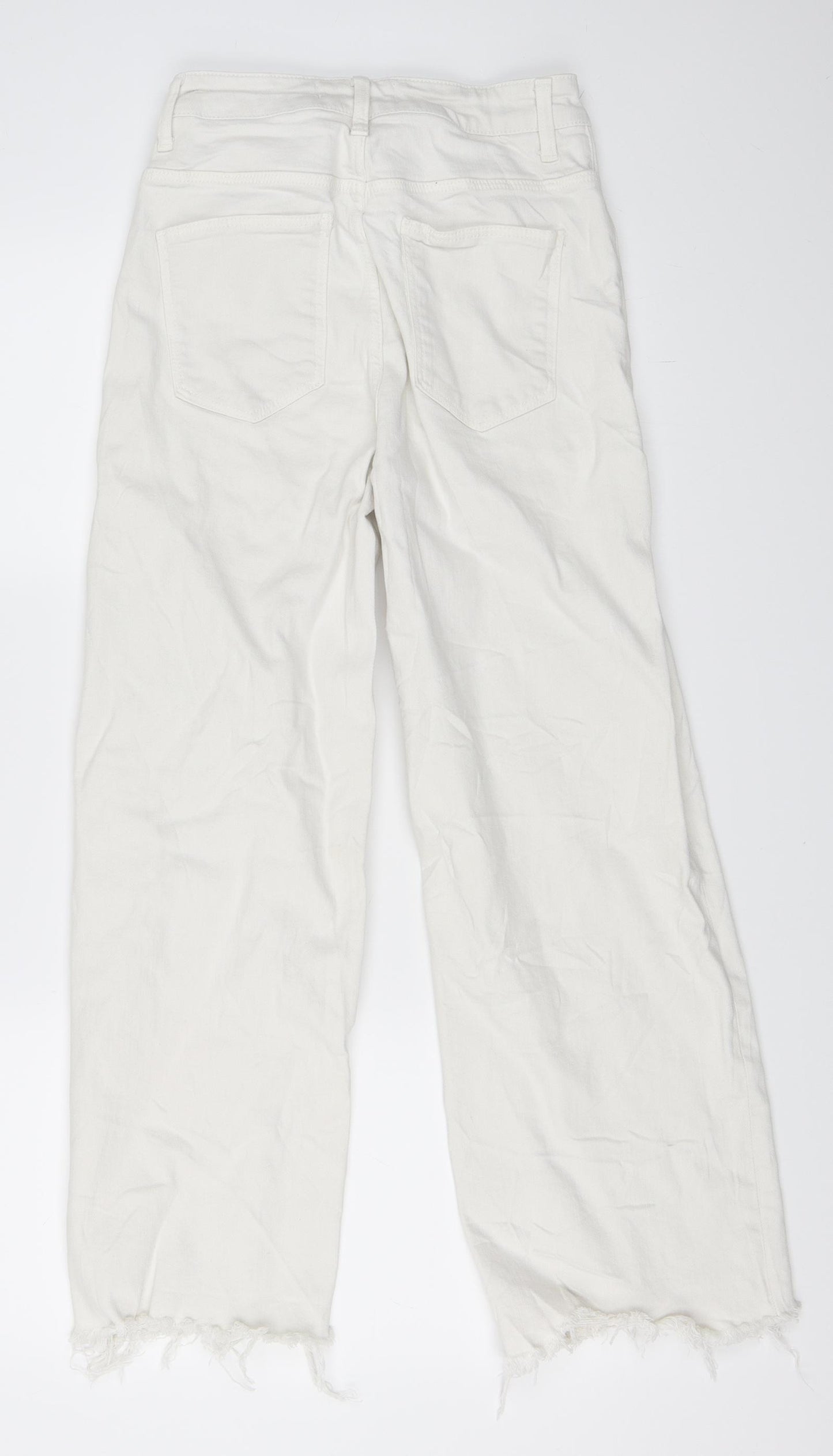 Zara Womens White  Denim Mom Jeans Size 36 L25 in