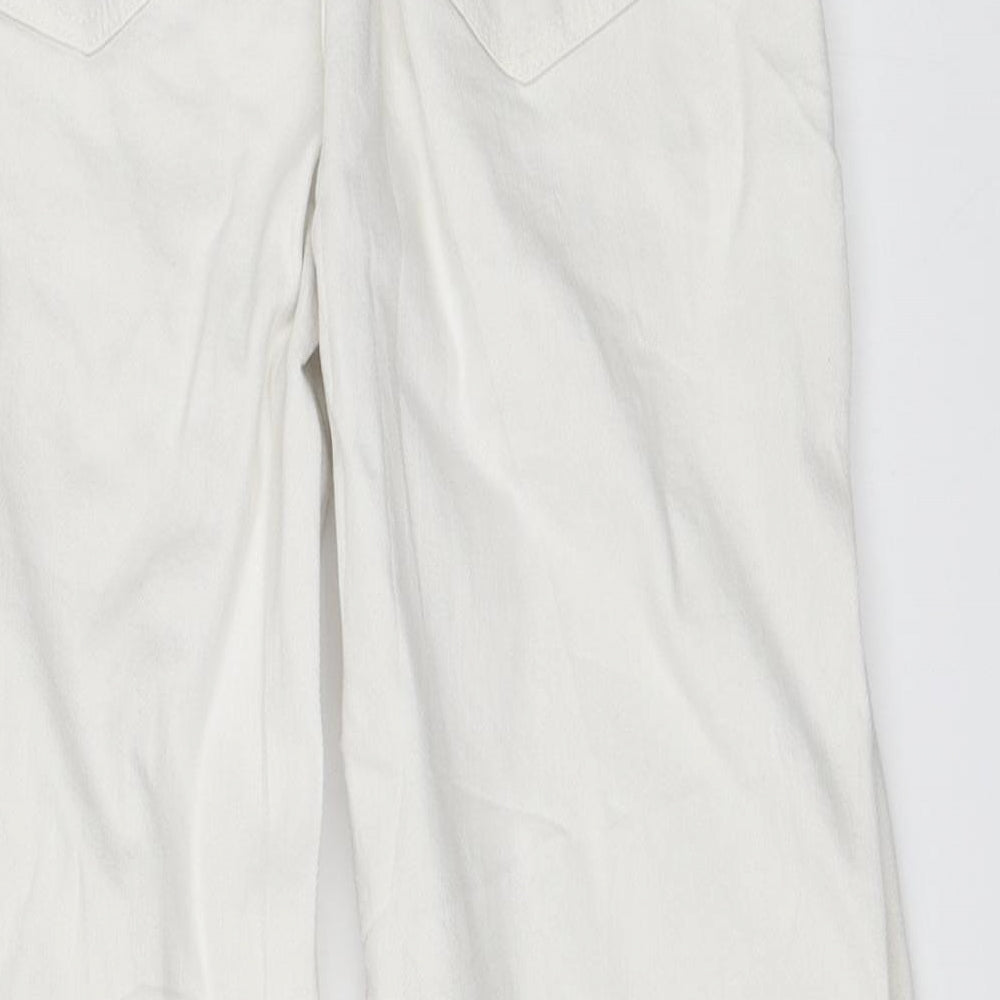 Zara Womens White  Denim Mom Jeans Size 36 L25 in