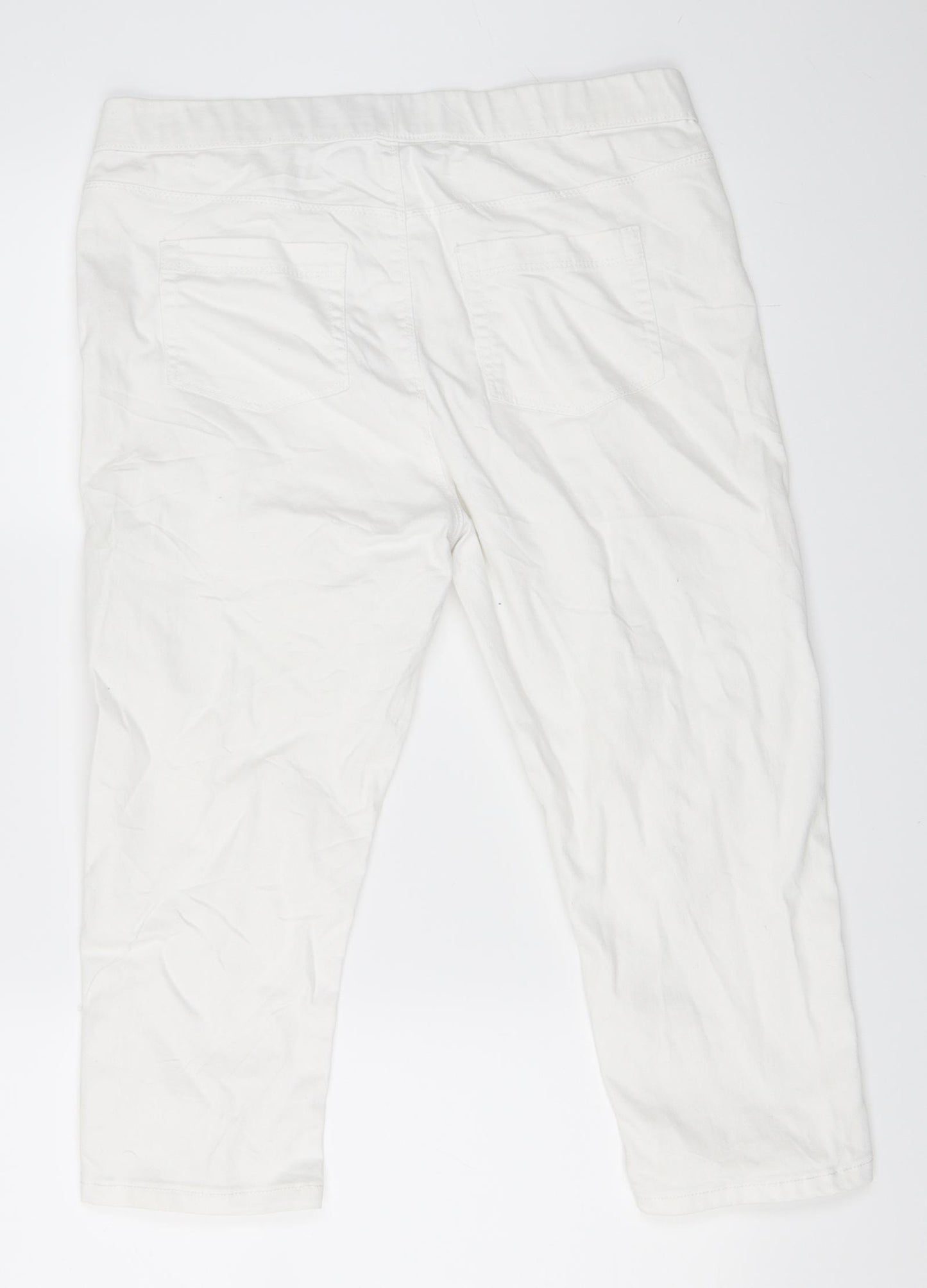 Denim 365 Womens White   Cropped Jeans Size 14