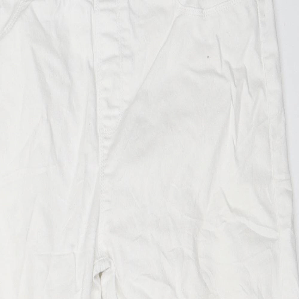 Denim 365 Womens White   Cropped Jeans Size 14