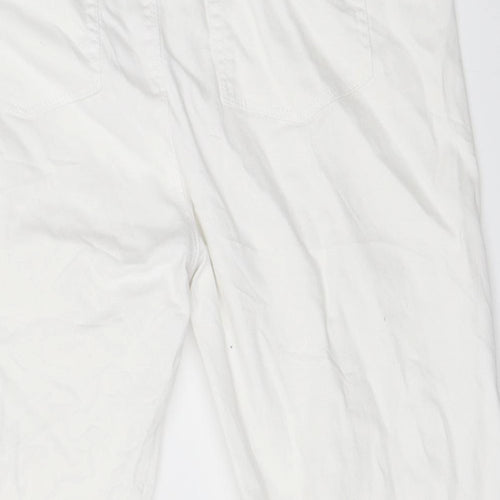 Denim 365 Womens White   Cropped Jeans Size 14