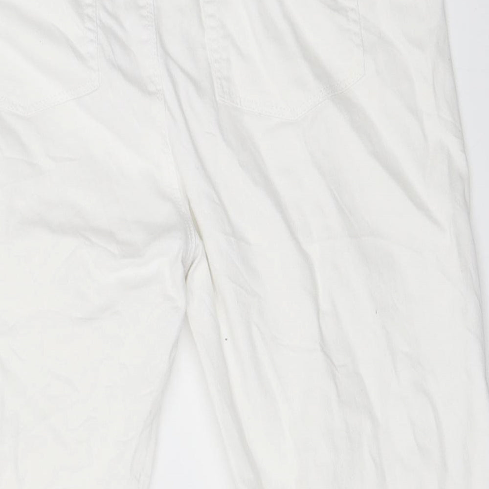 Denim 365 Womens White   Cropped Jeans Size 14