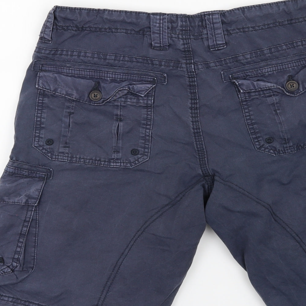 Onfire Mens Blue   Cargo Shorts Size 30 in