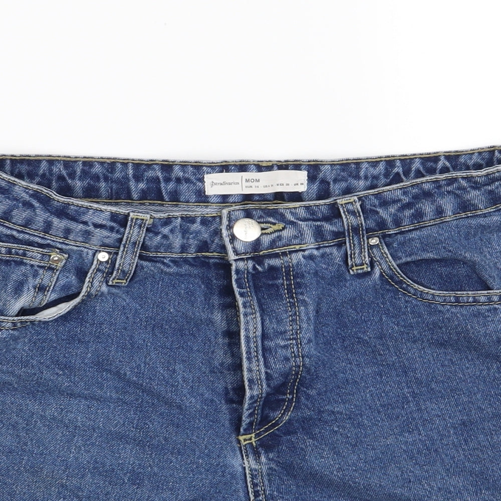Stradivarius Womens Blue   Cut-Off Shorts Size 8