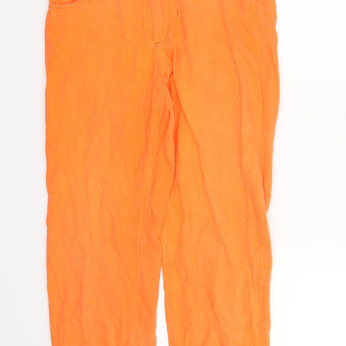 Preworn Womens Orange   Straight Jeans Size 8 L23 in