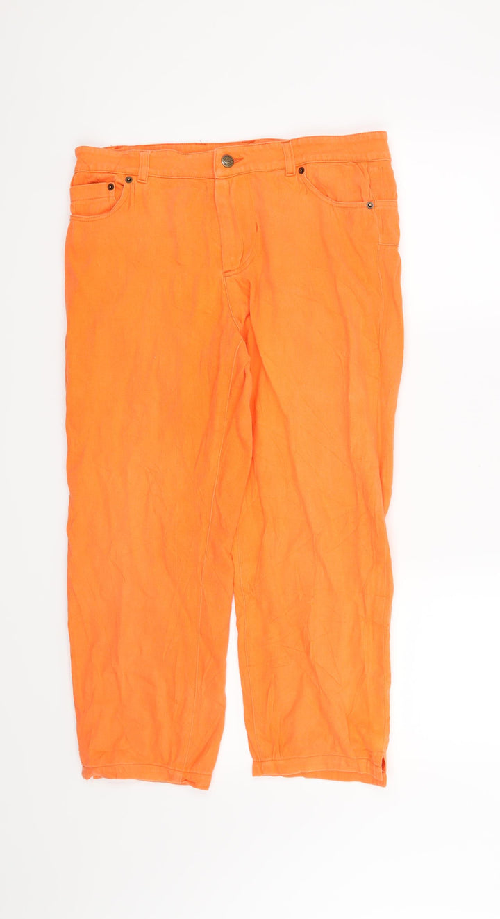 Preworn Womens Orange Straight Jeans Size 8 L23 in