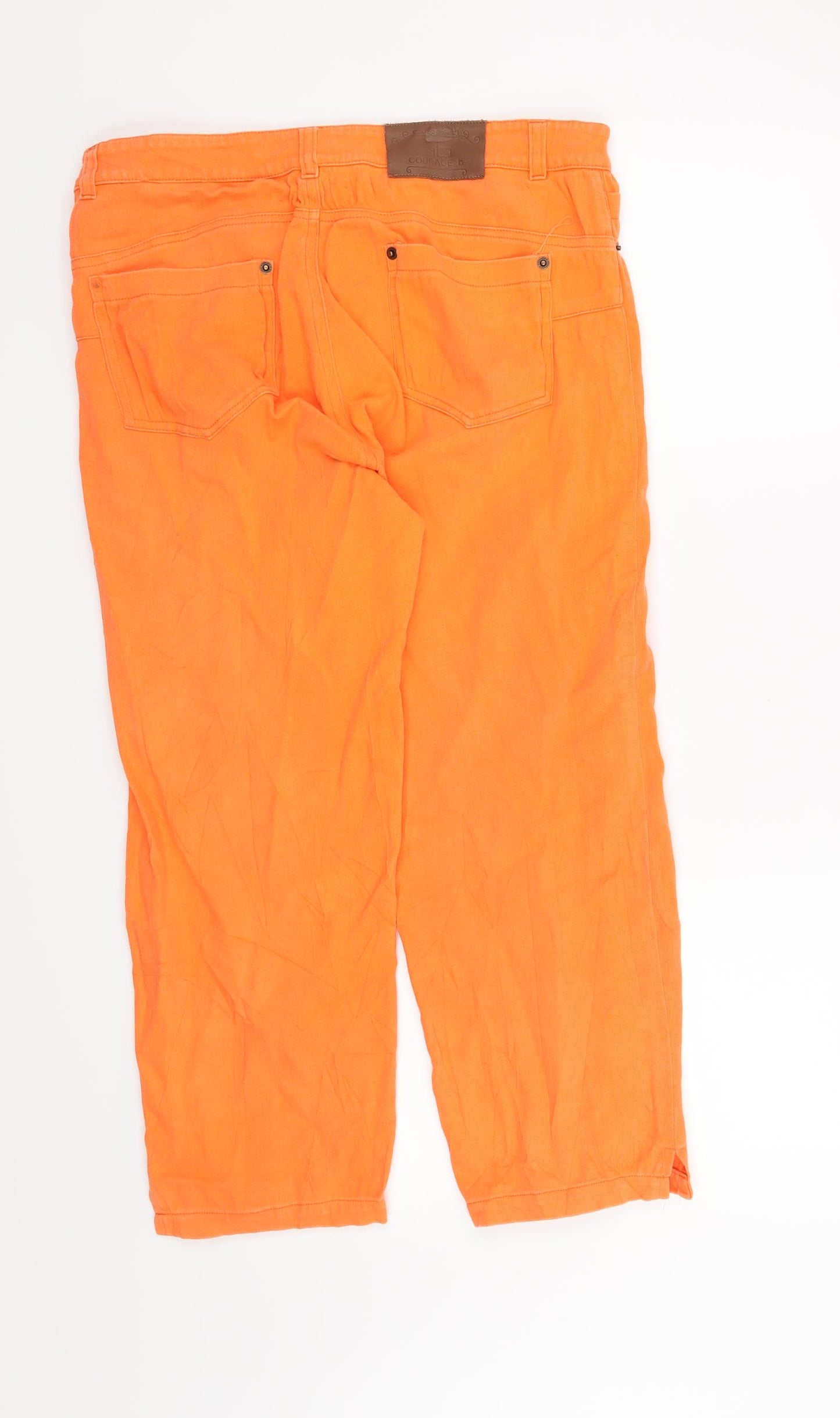 Preworn Womens Orange   Straight Jeans Size 8 L23 in