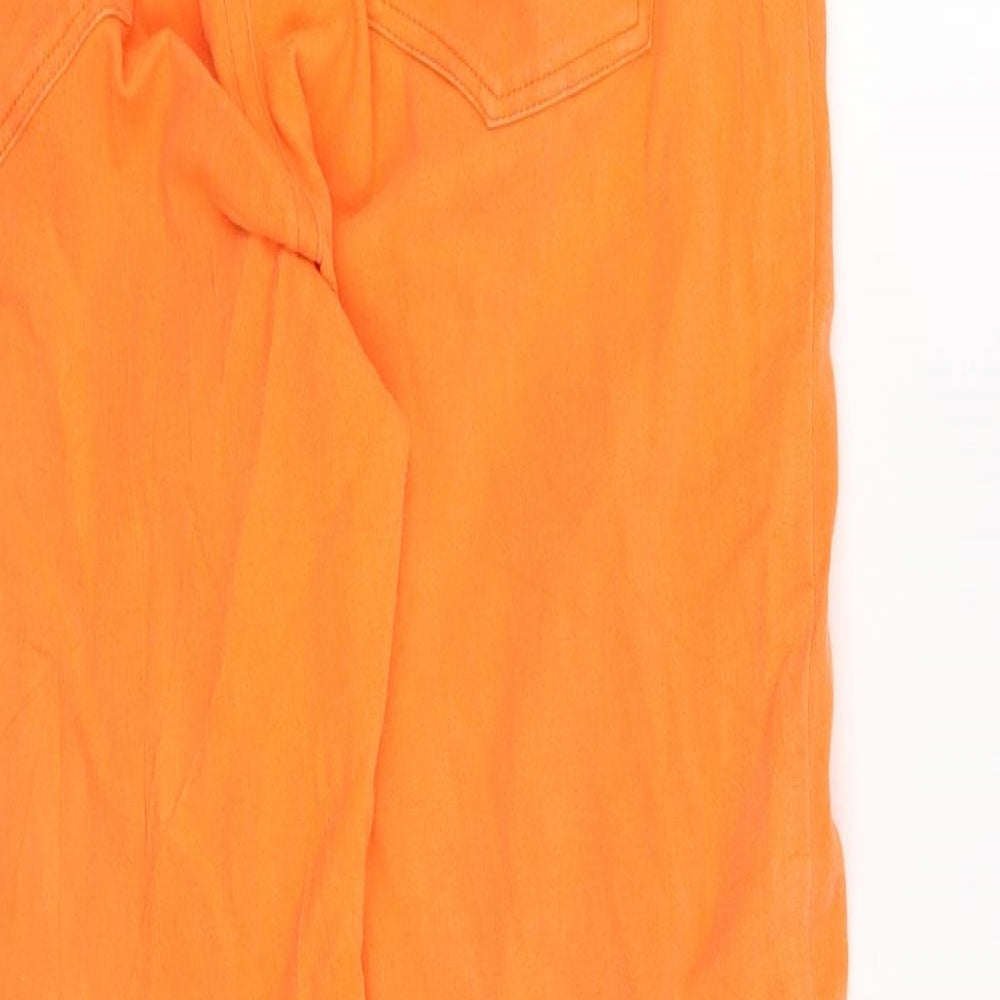 Preworn Womens Orange   Straight Jeans Size 8 L23 in