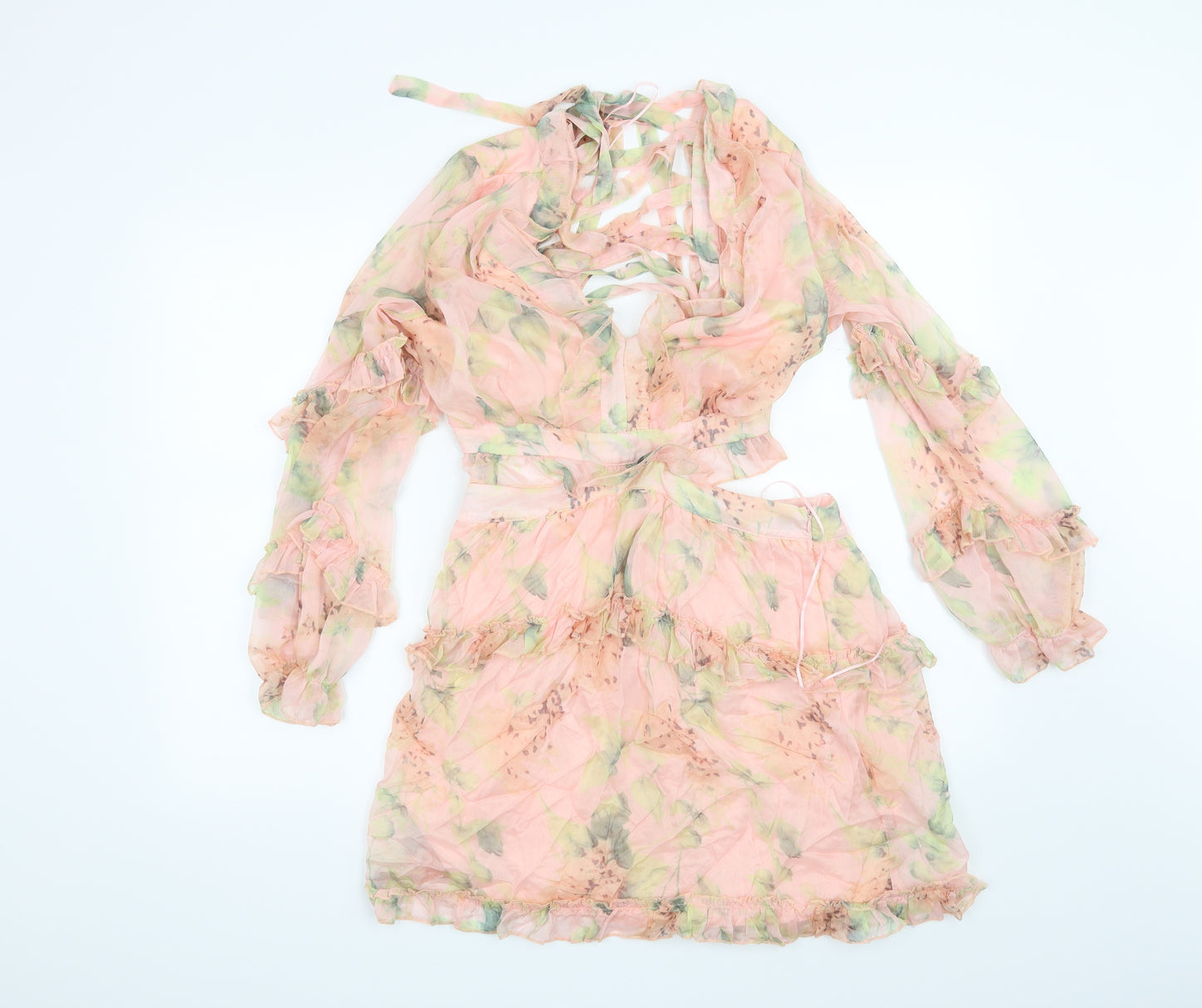 Quiz Womens Pink Floral  Fit & Flare  Size 12