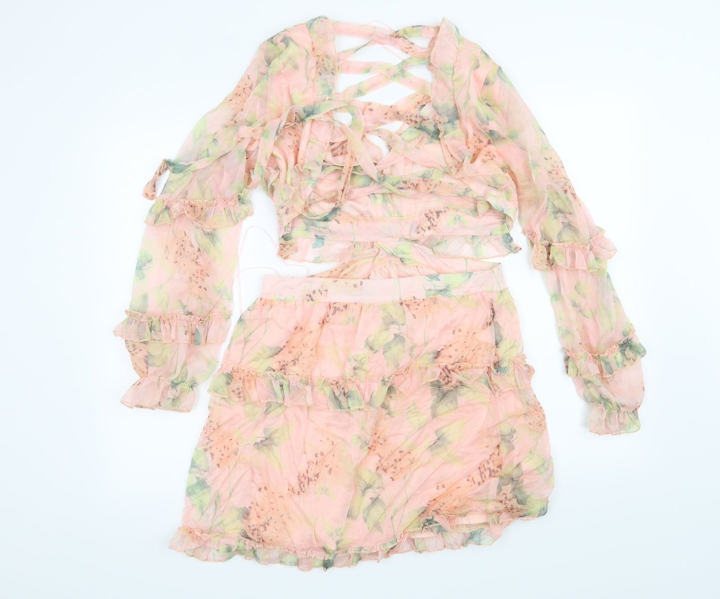 Quiz Womens Pink Floral  Fit & Flare  Size 12