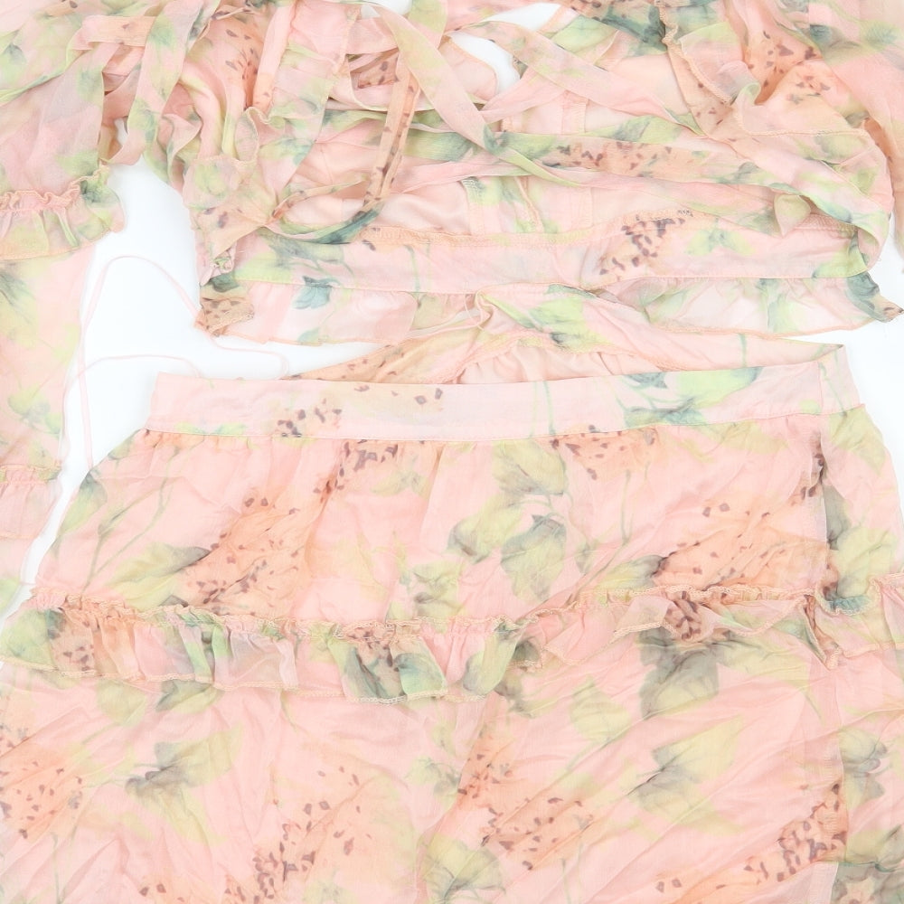Quiz Womens Pink Floral  Fit & Flare  Size 12