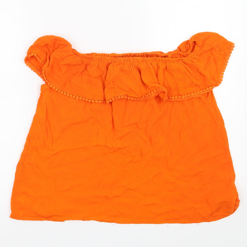 Peacocks Womens Orange   Basic Blouse Size 14