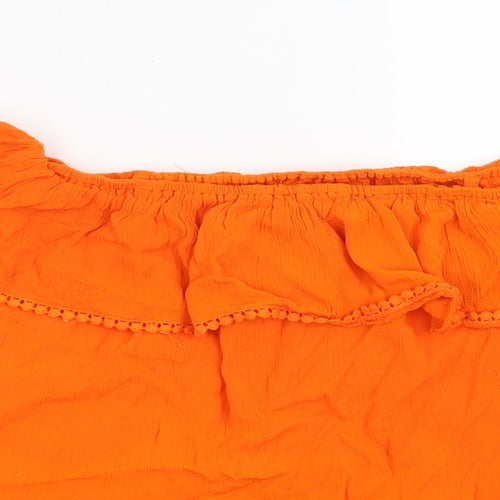 Peacocks Womens Orange   Basic Blouse Size 14