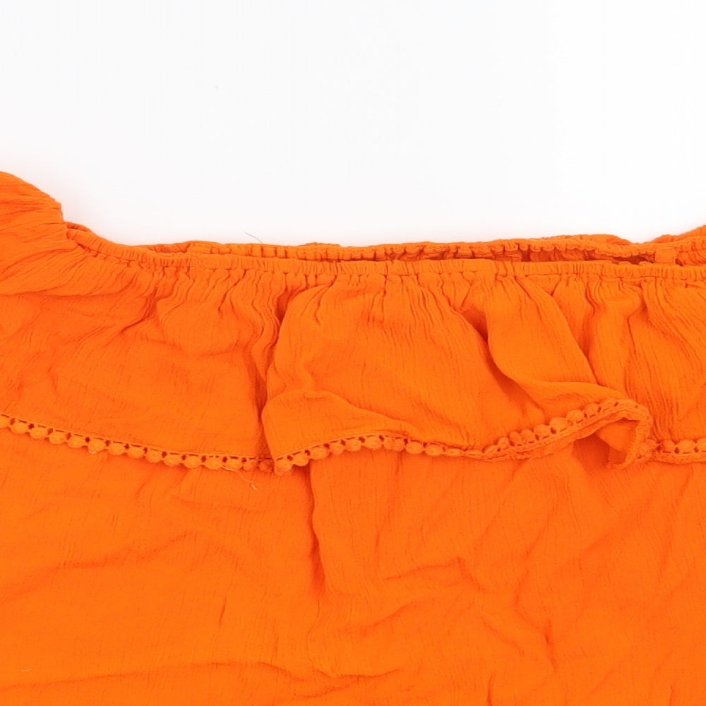 Peacocks Womens Orange   Basic Blouse Size 14