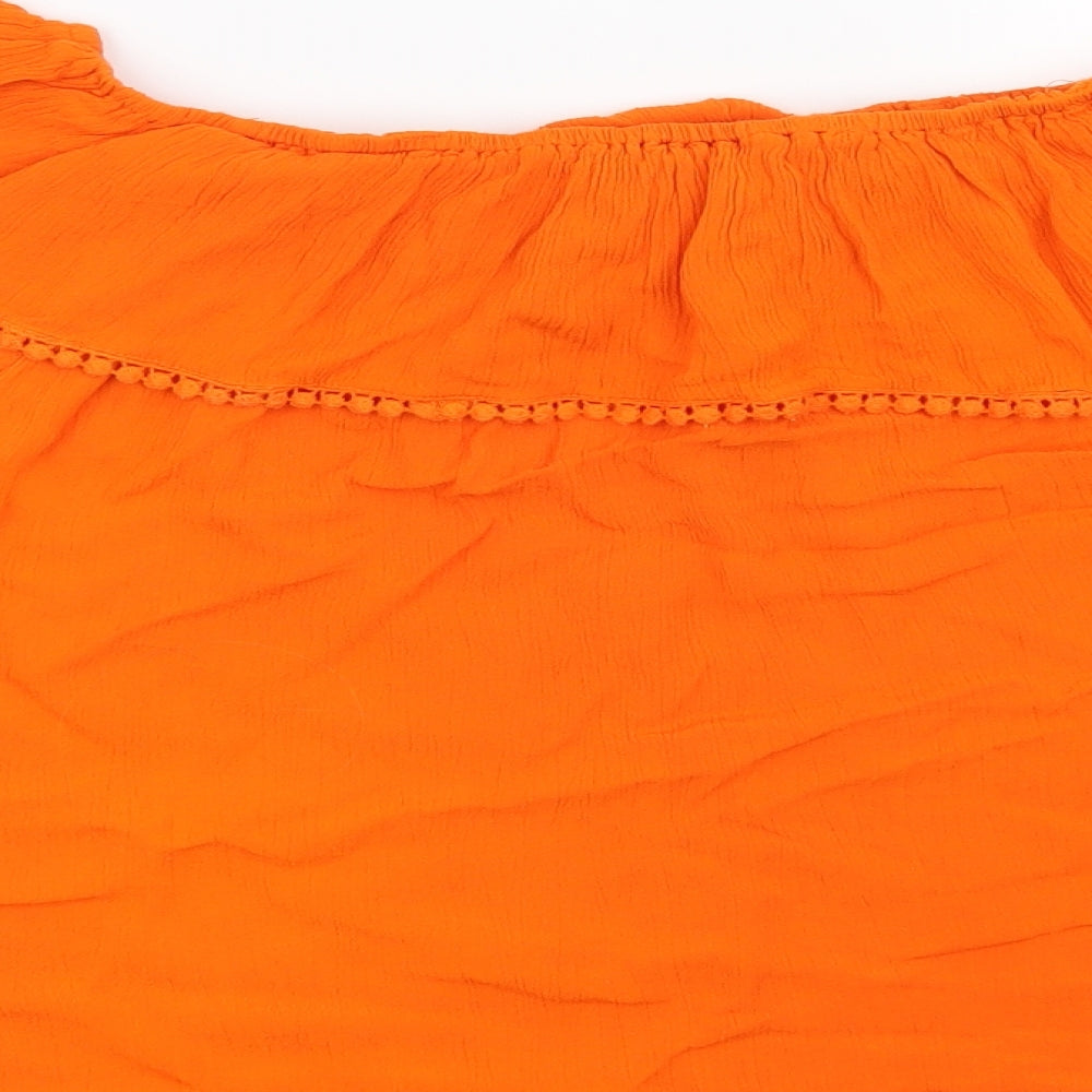 Peacocks Womens Orange   Basic Blouse Size 14