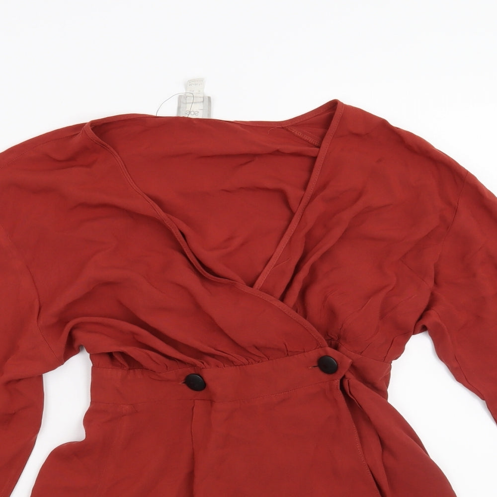 ASOS Womens Red   Basic Blouse Size 6