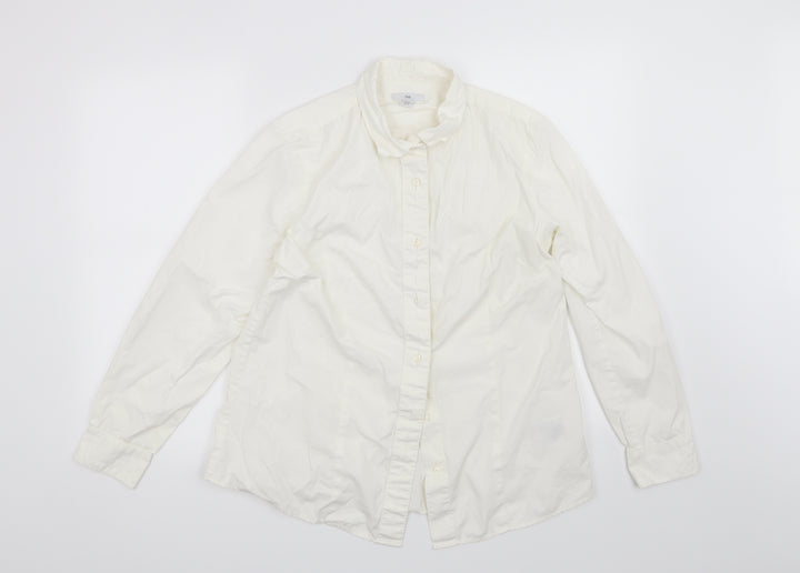 Gap Womens White Basic Button-Up Size 12