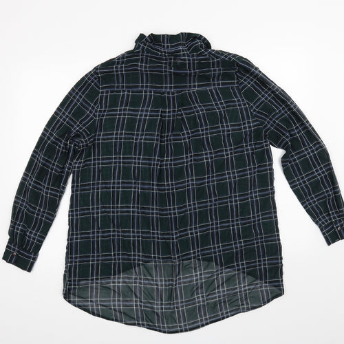 Atmosphere Womens Green Striped  Basic Button-Up Size 12