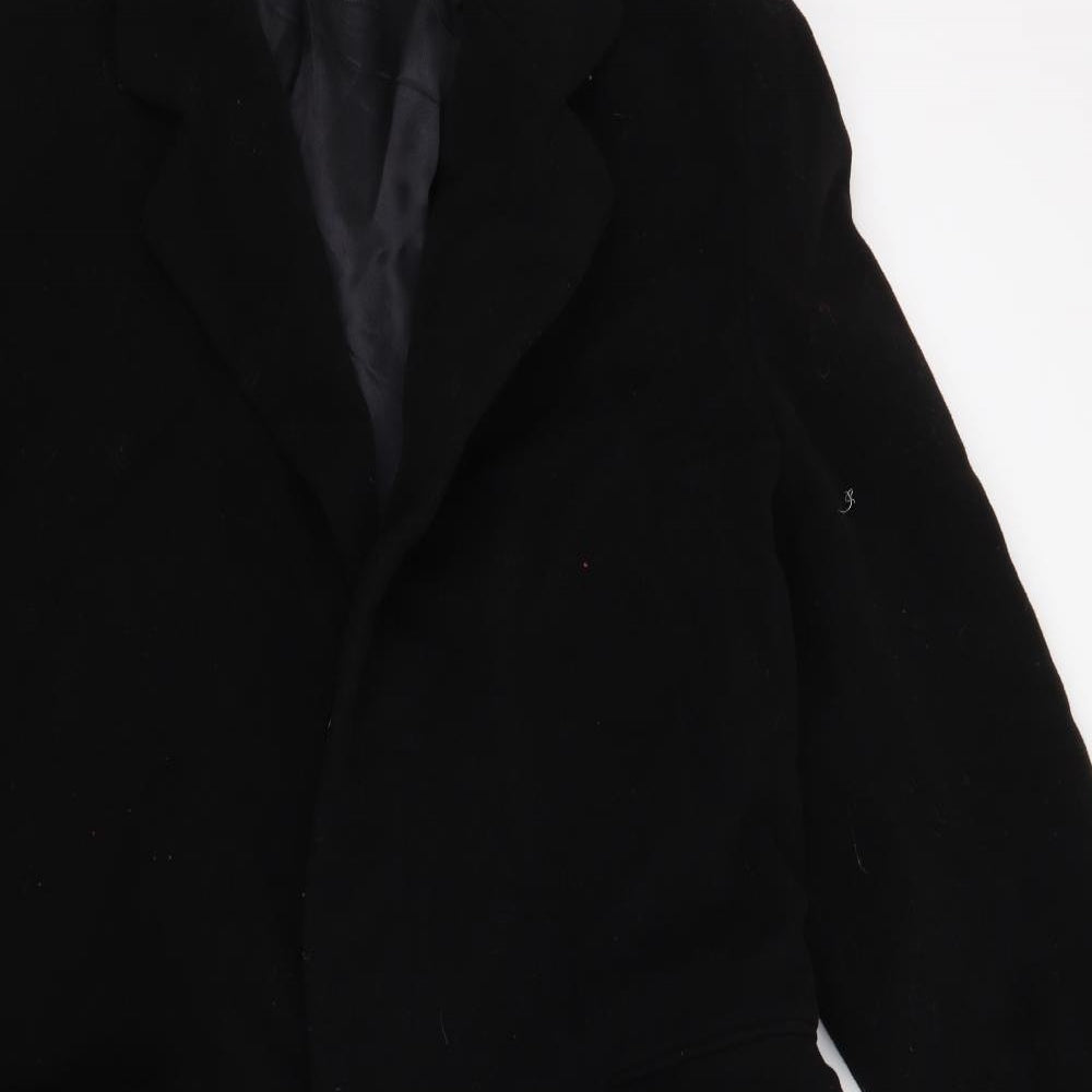 Preworn Womens Black   Overcoat Coat Size 10